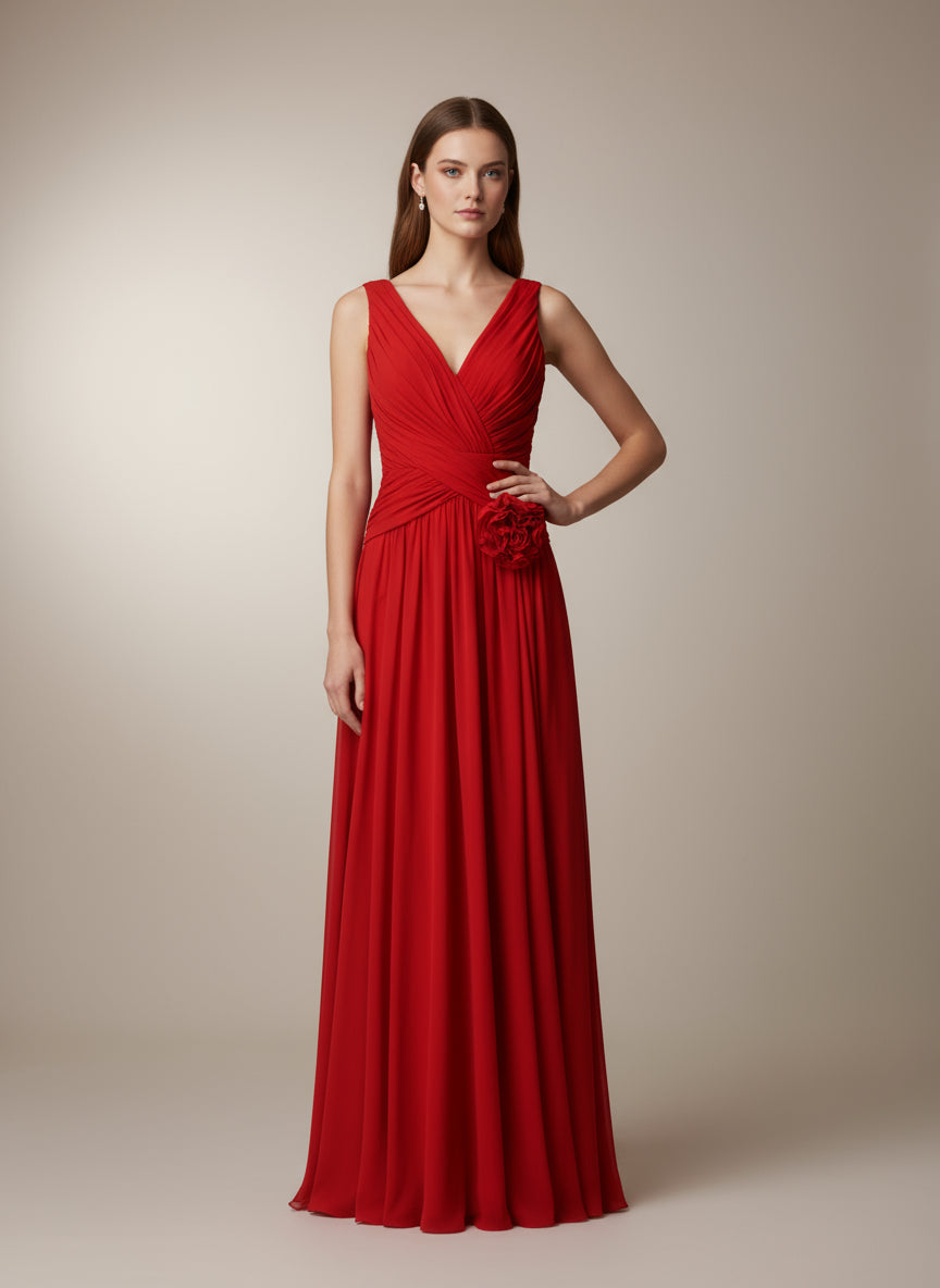 Runaway The Label - Danika Maxi Dress in Red