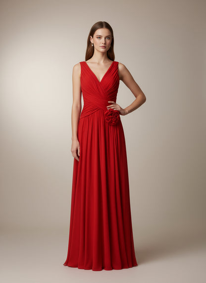 Runaway The Label - Danika Maxi Dress in Red